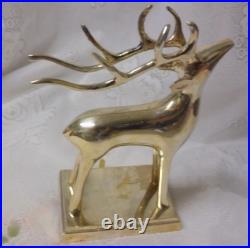 Silver Plated Christmas Mantel Hook Stocking Holder Hangers Heavy REINDEER