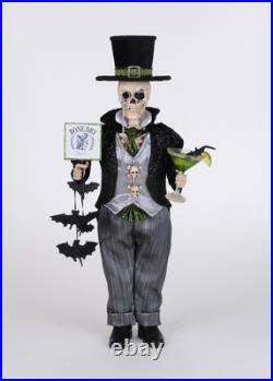 Skeleton Figurine Bone Dry Martini Halloween Decor Karen Didion