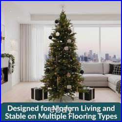 Slim and Stately Indoor Unlit Artificial Christmas Tree 7 ft by Sunnydaze