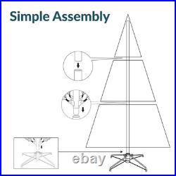 Slim and Stately Indoor Unlit Artificial Christmas Tree 7 ft by Sunnydaze