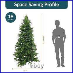 Slim and Stately Indoor Unlit Artificial Christmas Tree 7 ft by Sunnydaze