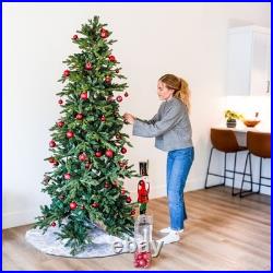 Slim and Stately Indoor Unlit Artificial Christmas Tree 7 ft by Sunnydaze