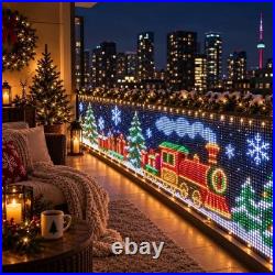 Smart LED Curtain Lights App-Controlled Outdoor Christmas Balcony Decor