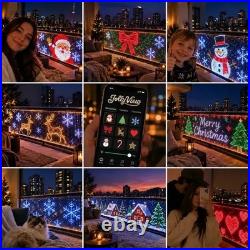 Smart LED Curtain Lights App-Controlled Outdoor Christmas Balcony Decor