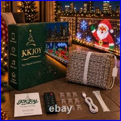 Smart LED Curtain Lights App-Controlled Outdoor Christmas Balcony Decor