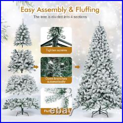 Snowy Splendor 9-Foot Artificial Christmas Tree with Premium Flocked Branches