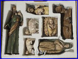 Southern Living At Home Nativity Family & Wisemen Complete Set Of 12 WITH MANGER