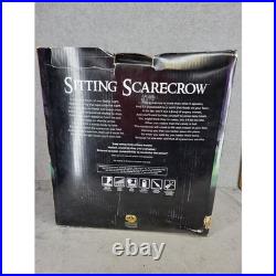 Spirit Halloween Sitting Scarecrow Animated Halloween Decor Motion Sound New