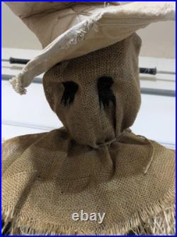 Spirit Halloween Sitting Scarecrow Animatronic Springs Up Horror See Video