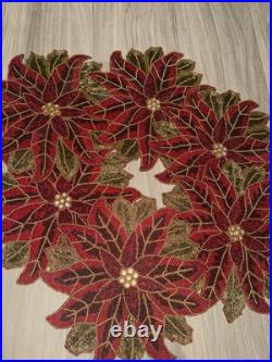 St Nicholas Heavy Beaded Decorative Placemat Christmas Motif Poinsettia Set Of 6 St Nicholas Heavy Beaded Decorative Placemat Christmas Motif Poinsettia Set Of 6