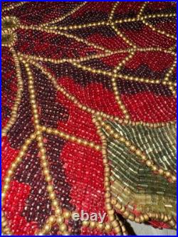 St Nicholas Heavy Beaded Decorative Placemat Christmas Motif Poinsettia Set Of 6 St Nicholas Heavy Beaded Decorative Placemat Christmas Motif Poinsettia Set Of 6