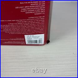 St Nicholas Square 12FT Santa Sleigh & Reindeer Inflatable NEW SEALED 56×144×35