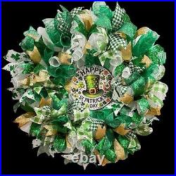 St. Patrick's Day Front Door Wreath Happy St. Patrick's Day Decorations
