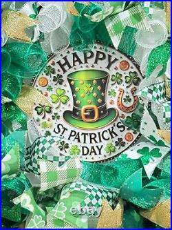 St. Patrick's Day Front Door Wreath Happy St. Patrick's Day Decorations