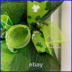 St. Patrick's Day Shenanigans & Malarkey Handmade Deco Mesh Wreath