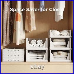 Stackable Plastic Storage Closet Organizers and Storage Bins Drawer 5 Pack 5 L