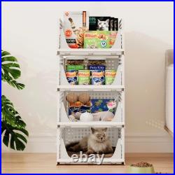 Stackable Plastic Storage Closet Organizers and Storage Bins Drawer 5 Pack 5 L