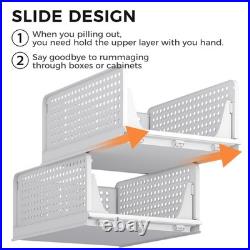 Stackable Plastic Storage Closet Organizers and Storage Bins Drawer 5 Pack 5 L