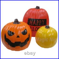 Stacking Halloween Pumpkin Lantern Decor Set, Large Jaco Ornament, Used