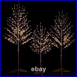 Star Light Tree Set 4ft, 5ft and 6ft with 128/216/256 Warm White LEDs for Hol