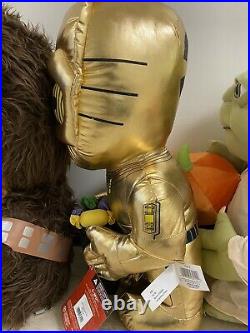 Star Wars C-3PO Today Chewbacca Halloween Door Greeters Set Plush 18 21 NWT