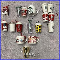 Starbucks Holiday Ornaments Lot Of 16 Christmas Ornaments