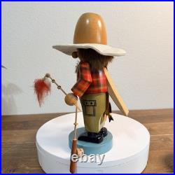 Steinbach Volkskunst S1251 Chubby Fly Fisherman Handmade Nutcracker Christmas