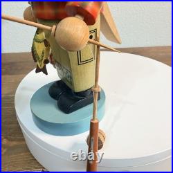 Steinbach Volkskunst S1251 Chubby Fly Fisherman Handmade Nutcracker Christmas