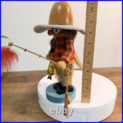 Steinbach Volkskunst S1251 Chubby Fly Fisherman Handmade Nutcracker Christmas