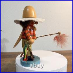 Steinbach Volkskunst S1251 Chubby Fly Fisherman Handmade Nutcracker Christmas