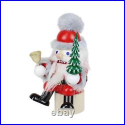 Steinbach Wooden Christmas Shelf Sitter, Santa with Tree, 8in