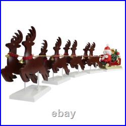 Steinbach Wooden Santa on His Sled with Reindeer Nutcracker, 18.11 Steinbach Wooden Santa on His Sled with Reindeer Nutcracker, 18.11