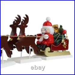 Steinbach Wooden Santa on His Sled with Reindeer Nutcracker, 18.11 Steinbach Wooden Santa on His Sled with Reindeer Nutcracker, 18.11