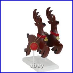 Steinbach Wooden Santa on His Sled with Reindeer Nutcracker, 18.11 Steinbach Wooden Santa on His Sled with Reindeer Nutcracker, 18.11