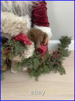 Stone Soup Santa Clause Red Coat w 3 Teddy Bears Signed Shelie McCall 2013 OOAK