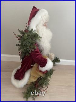 Stone Soup Santa Clause Red Coat w 3 Teddy Bears Signed Shelie McCall 2013 OOAK
