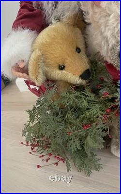 Stone Soup Santa Clause Red Coat w 3 Teddy Bears Signed Shelie McCall 2013 OOAK
