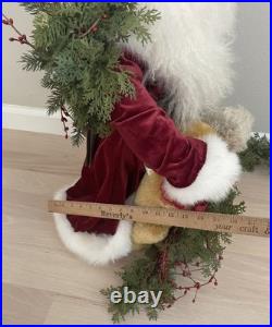 Stone Soup Santa Clause Red Coat w 3 Teddy Bears Signed Shelie McCall 2013 OOAK