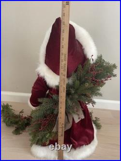 Stone Soup Santa Clause Red Coat w 3 Teddy Bears Signed Shelie McCall 2013 OOAK