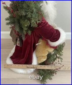 Stone Soup Santa Clause Red Coat w 3 Teddy Bears Signed Shelie McCall 2013 OOAK