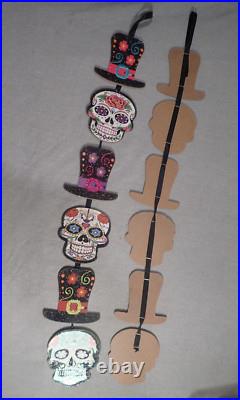 Sugar Skull Day Of The Dead Sparkle Halloween Wooden Wall Door Hanging Decor 28 Sugar Skull Day Of The Dead Sparkle Halloween Wooden Wall Door Hanging Decor 28