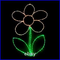 Summer Spring Garden Decorations LED Lighted Flower Daisy Wireframe Art 44