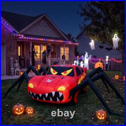 Super Giant Red 14.8FT Halloween Inflatables Spider Car Outdoor Decorations