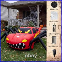 Super Giant Red 14.8FT Halloween Inflatables Spider Car Outdoor Decorations