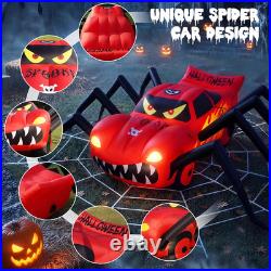 Super Giant Red 14.8FT Halloween Inflatables Spider Car Outdoor Decorations
