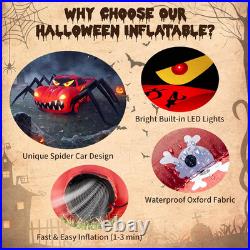 Super Giant Red 14.8FT Halloween Inflatables Spider Car Outdoor Decorations