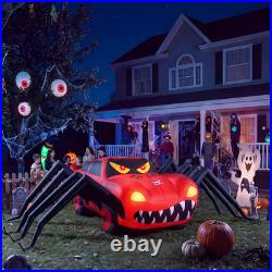 Super Giant Red 14.8FT Halloween Inflatables Spider Car Outdoor Decorations