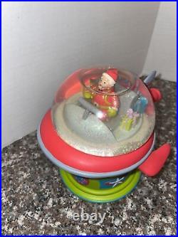 Super-Sonic Santa Stocking Holder X-mas Snow Globe BOMBAY KIDS VERY RARE Works