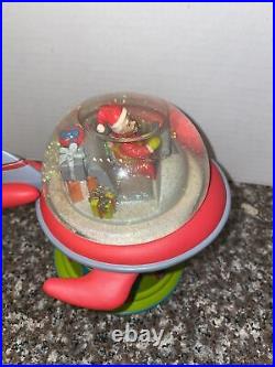 Super-Sonic Santa Stocking Holder X-mas Snow Globe BOMBAY KIDS VERY RARE Works