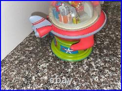 Super-Sonic Santa Stocking Holder X-mas Snow Globe BOMBAY KIDS VERY RARE Works